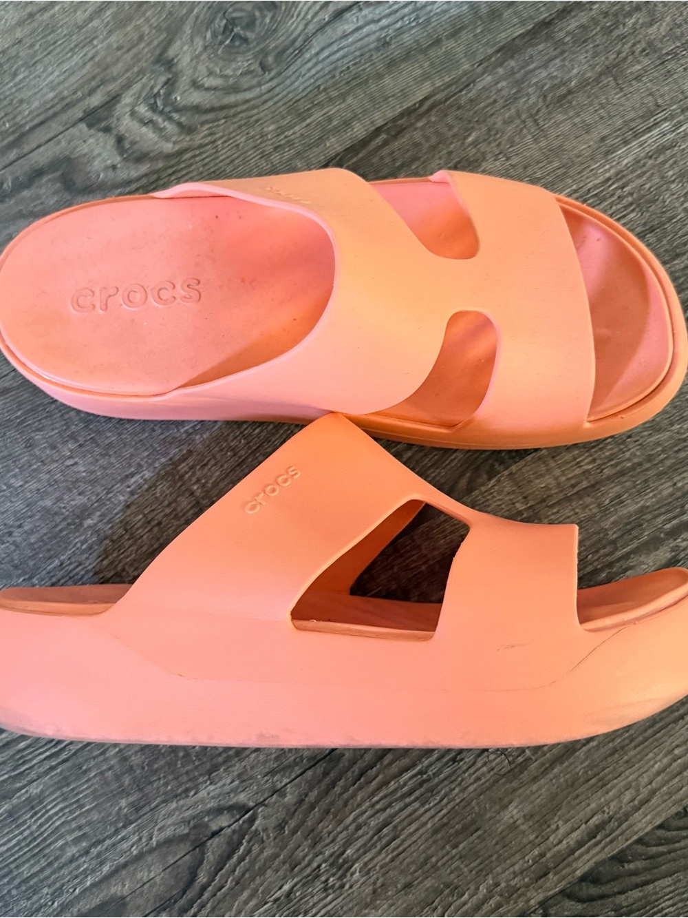 Crocs Sandals Getaway Platform H-Strap Women Size 9 Sunkissed 209409-84F Coral
